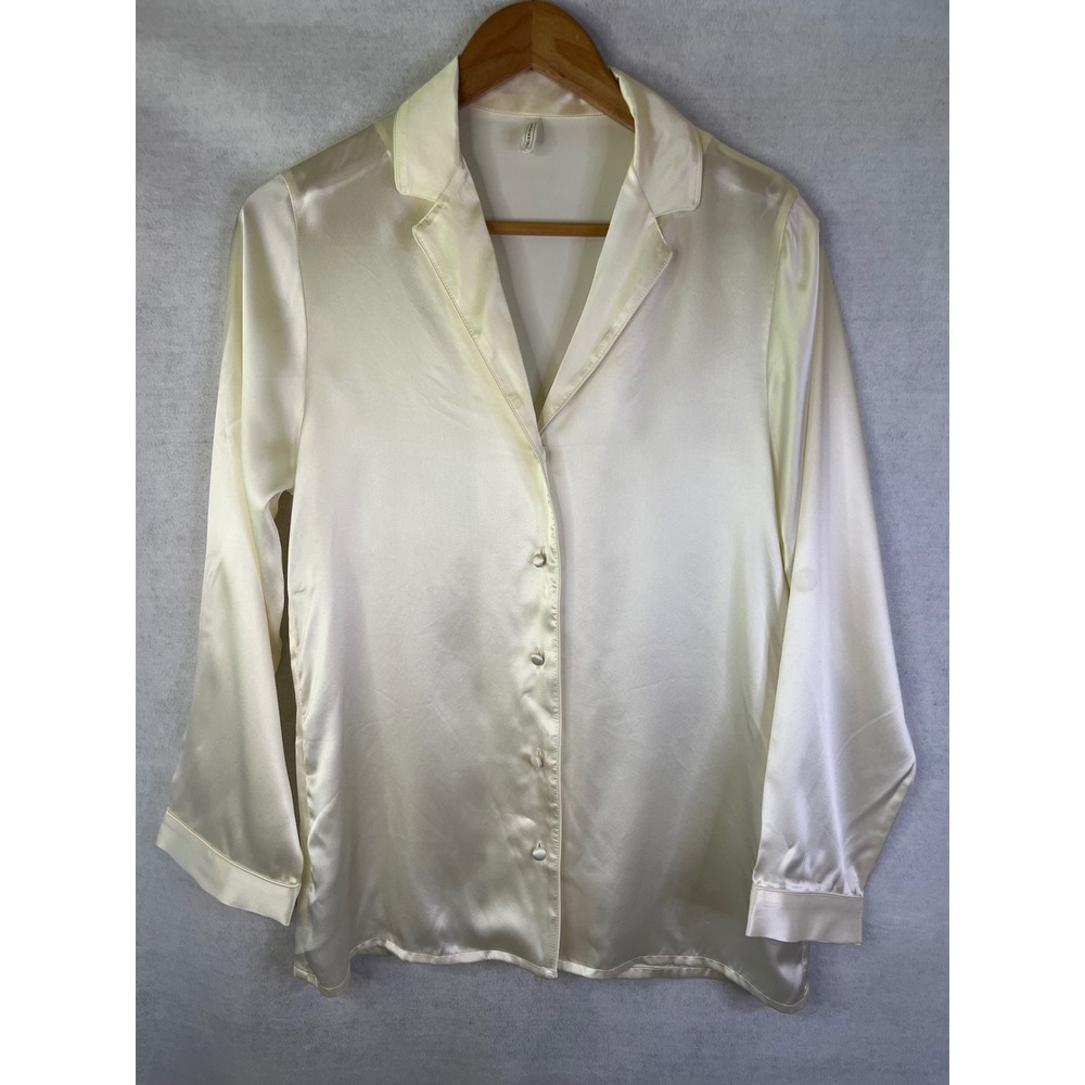Intimissimi Cream/White 100% Silk Pajama Set Sz S NWOT - Picture 5 of 13
